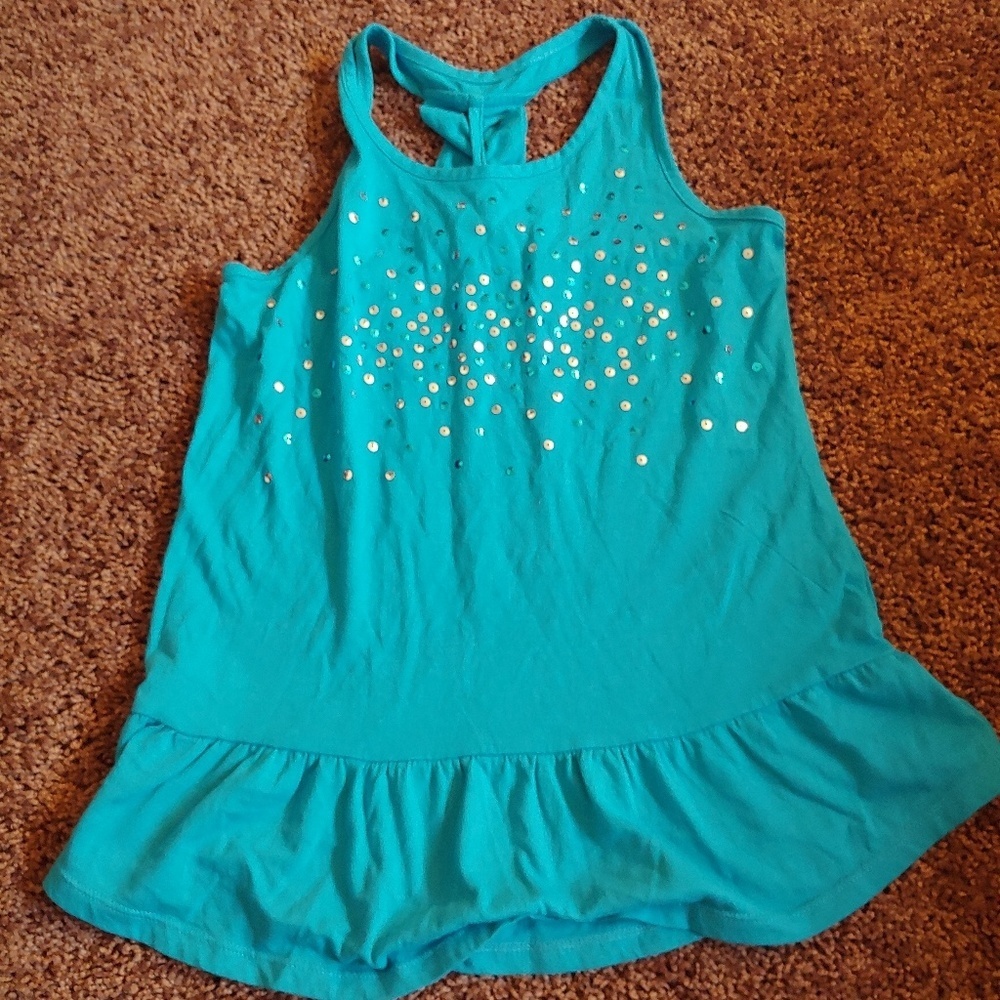 Circo blue girls tank top with design